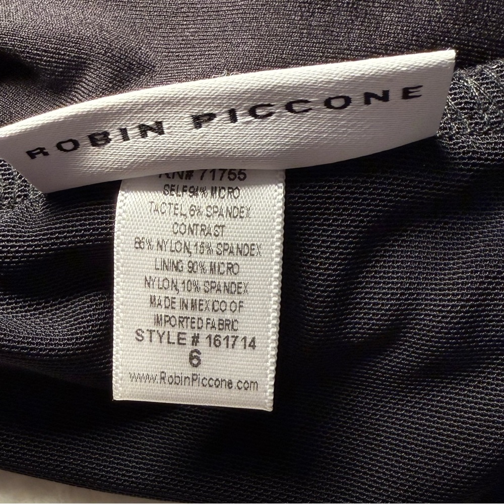 PRISTINE LIKE NEW ROBIN PICCONE AVA HIGH NECK SWIMSUIT BLACK SZ 6 - Picture 8 of 9